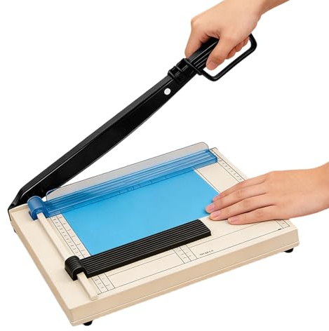Paper Cutter (A4/B5/A5/B6/B7 with 5 Folders), Paper Cutter A4, Lever Cutter, Paper Cutter, for Thin Sheets, Leather, Photos