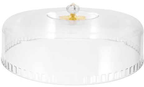 Luxshiny Cúpula de Plástico Transparente para Pasteles de 11' Redonda, Portátil y Reutilizable, Adecuado para Catering y Fiestas, Cubierta para Servir y Exhibir Alimentos