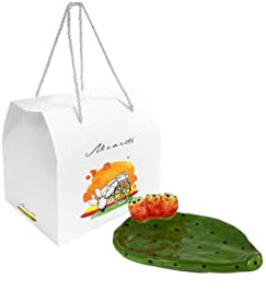 ILAB Taschenleerer Grün aus Keramik Nicarè mit handverziertem Etui von Sizilianischen Keramikern Art.208472825 Breite:17 cm, Höhe: 4,5 cm, Länge: 11 cm, Keramik-Möbelstück
