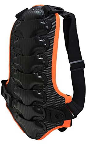 Ronyme Enfants Back Protector Pad pour Snowboard Riding Sports Moto, Le Noir, s