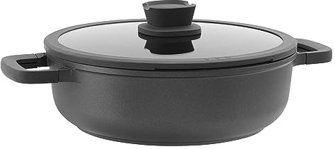 BergHOFF Leo Stone+ Antihaft Sauteuse (28cm) + Deckel - Topf induktion - Suppentopf mit Deckel - Kochtopf groß - non stick pot