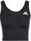 adidas Damen Train Essentials 3-Stripes Cropped Tank Top, Black/White, M