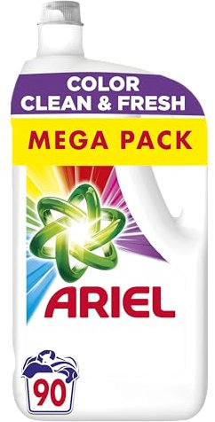 Ariel Líquido de lavado, 100 lavados, Color, excelentes resultados después de 1 lavado, incluso a baja temperatura