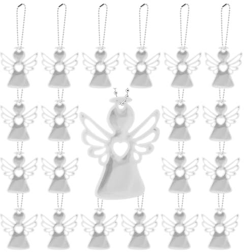 20 colgantes reflectantes de ángel de la guarda, llavero para llaves, ángel de la guarda, colgante de ángel de la guarda, colgante de llave de la guardia, llavero de luces, portavelas, para el