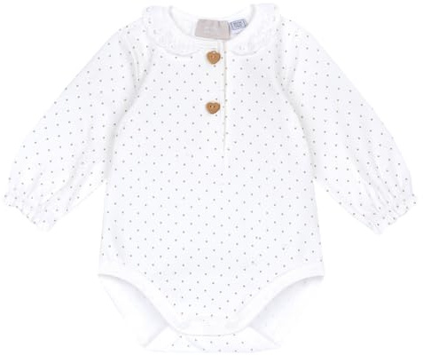 Chicco Långärmad bodysuit för flickor, Naturlig, 12 månader