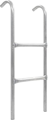 NUMNBE Scala trampolino 2 gradini 72 cm altezza in acciaio zincato per 65 cm altezza del trampolino facile da montare e rimovibile aumento di sicurezza per trampolino da giardino