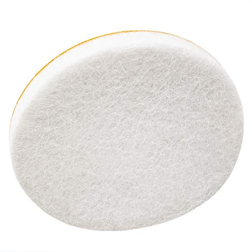 Adsamm® / 4 x feltrini autoadesivi ad alta densità / bianchi / Ø 50 mm / tondi / piedini in feltro extra compatto da 5.5 mm di spessore / pad protettivi per arredi Adsamm® Quality
