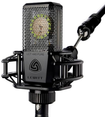 LCT 440 Pure - XLR Kondensatormikrofon für Stimme, Gesang, Instrumentenaufnahmen und Streaming - 1 Echtkondensatorkapsel - inklusive Mikrofonspinne & Popfilter (schwarz)