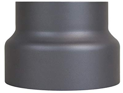 LANZZAS Ofenrohr Reduzierung von Ø 180 mm auf Ø 150 mm - Farbe: gussgrau - Rauchrohrreduzierung