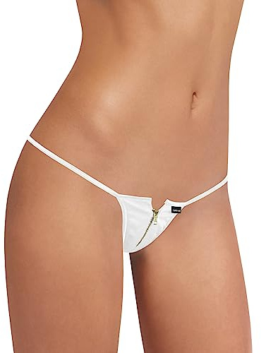 Sohimary 446 Donna Mini Perizoma String Cerniera XS S M 38 40 42 44 Bianco