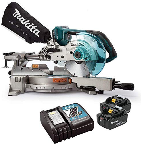 Makita DLS714Z 18V Mitre Saw + 2 x 5Ah Batteries & Charger