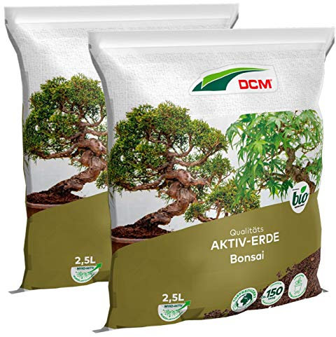 DCM-Cuxin - Terriccio attivo Bonsai, confezione risparmio da 2 x 2,5 litri