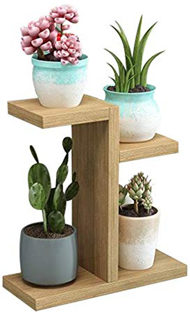 QLINDGK Sukkulenten-Ständer, 2 Etagen, Mini-Pflanzenregale, Tischplatte, Pflanzenregal, Halter, für den Innenbereich, kleine Fensterbank, Blumenregal, Ausstellungsregal für Terrasse, Garten