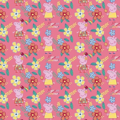 Doppelmoppel Lizenzstoff Peppa Wutz Baumwollstoff Webware rosa | 12,90 EUR/m