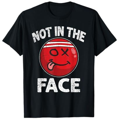 Nicht in das Gesicht Roter Völkerball Brennball T-Shirt