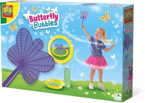 SES Creative 02276 Schmetterlingsseifenblasen – Zauberhafte Blasenwelt für Kinder
