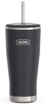 ICON SERIES BY THERMOS Stainless Steel Cold Tumbler with Straw, 24 Ounce, Graphite