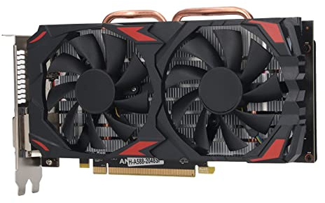CCYLEZ Tarjeta Gráfica RX 580 256BIT, Tarjeta de Video RAM DDR5 de 8GB con Ventiladores Duales para PC de Escritorio, Ranura PCI Express 3.0 16X