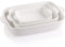 Sweejar Casserole Dishes for Oven, Ceramic Bakeware Set of 3, Lasagna Pan Deep with Handle, Rectangular Baking Pan Set, 9x13 Baking Dish for Cooking, Banquet and Daily Use (White)