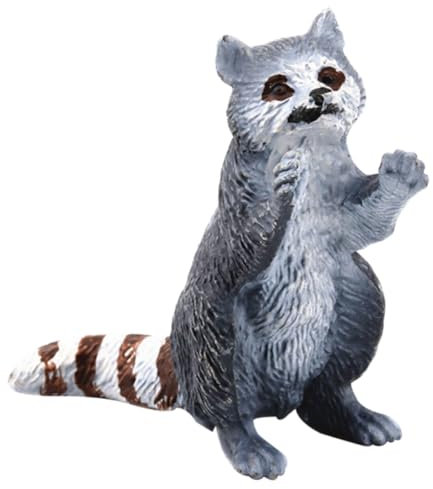SAFIGLE 1stück Handpuppen Spielzeug Raccoon Modell Umweltfreundliche Dekoration Statische Tierfigur Für Schreibtisch Pädagogisches Spielzeug