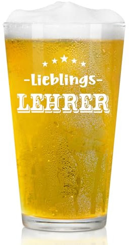 Joymaking Bierglas mit Gravur - Personalisiertes Geschenk für Lieblingslehrer, Kleines Dankeschön, 15oz