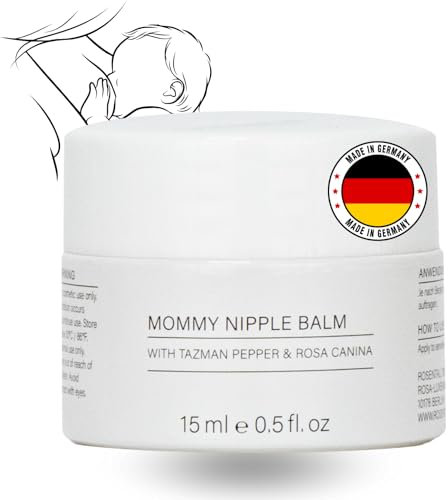Rosental Organics Mommy Nipple Balm – Brustwarzen Balsam für entzündete, juckende oder Trockene Haut - 100% frei von Zusatzstoffen - Sicher für Stillende Mütter & Babys - Made in Germany (15ml)
