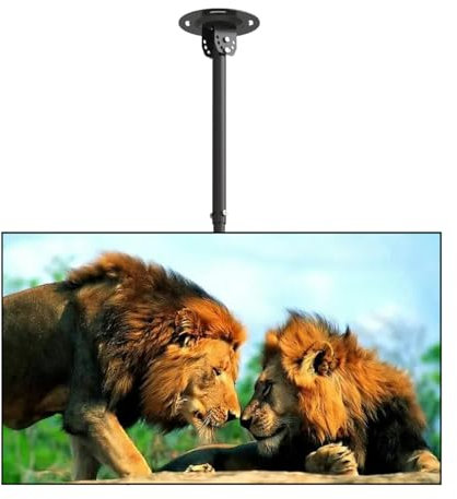 Suptek Support Mural de Plafond pour écran Plat LCD LED Plasma 37-75 avec Max VESA 600 x 400mm Charge jusqu'à 60 kg, Inclinaison et Rotation, Hauteur réglable Support Mural TV - MC5602