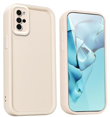 WBWONE Funda para Motorola Moto G22 - Carcasa Protectora de Silicona Premium con Diseño Elegante y Antigolpes - Blanco
