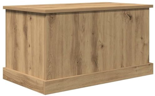 Myheimly AufbewahrungsTruhe Aufbewahrungsbox mit Deckel, Auflagenbox Kiste mit Stauraum, Kissenbox Werkzeugkasten Spielzeugtruhe Artisan-Eiche 70x40x38 cm Holzwerkstoff