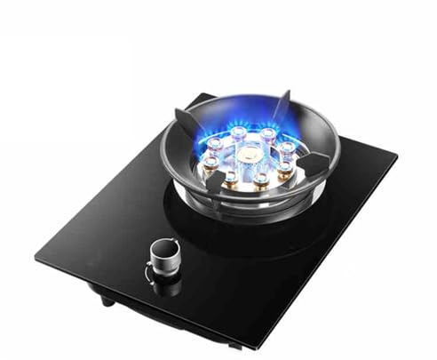 1 Estufa De Gas, Quemador De Cobre Fundido De Vidrio Templado De 5,2KW,estufa Convertible NG/GLP,potencia De Fuego Ajustable Con Protección Contra Llamas,for Cocinas Domésticas Y Vehículos Recreativos