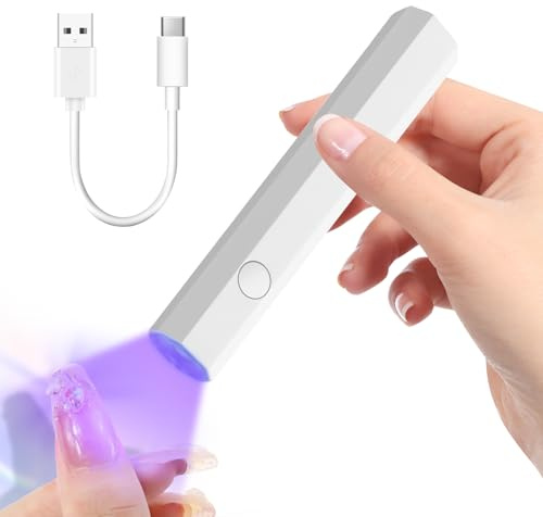 Lampade UV portatili per unghie in gel - Luce UV per unghie in gel, asciuga unghie portatile per smalto gel colla per unghie semi-indurito strisce per unghie mini LED per unghie per unghie per unghie