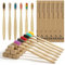Vicloon Cepillos de Dientes de Bambú, 12 Colores Cepillo de Dientes de Bambú Madera Natural, Ecolóico y 100% Biodegradables para Encías Sensibles Cepillo Dentales Suaves para Niños.