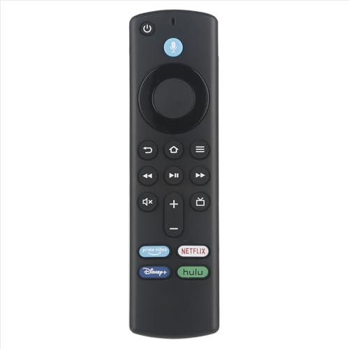 Telecomando Vocale Universale, Telecomando vocale di ricambio, Compatibile con Fire TV Stick 4K, 4K Max, Stick Lite, Cube TV (1a e 2a Generazione) e Altre Smart TV, Comando Vocale,Batterie non incluse