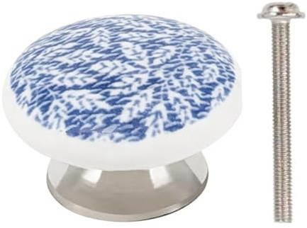 Knober Möbelknopf Bouque Blau weiß Serie Lak