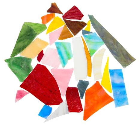 jojofuny Mosaik Mit Bunte Glasfliesen Für Diy Heimwerkerprojekte Garten Dekoration Glasfragment Bastelset Unregelmäßige Stücke Diy Zubehör