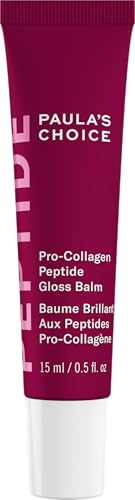 Paula's Choice Gloss Balm Lip Treatment Deep Plum - Närande Läppbalsam - med 3X Pro-Kollagenpeptider & Sheasmör - Glossy Finish - För Torra Läppar - 15 ml | Läppbehandling med peptider och sheasmör – för synligt mer volym och långvarig hydrering – näring, återfuktar och mjukar