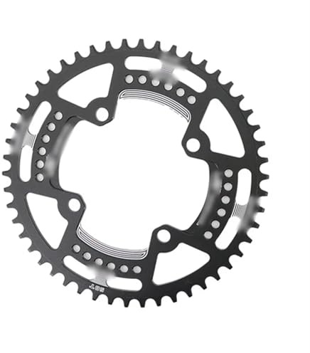 GZXXB Fahrradkettenblatt 26T Rundes Fahrradkettenblatt 104BCD 40 42 44 46 48 50 52 T MTB Mountainbike Kettenblatt 104 Bcd(52T,Black)
