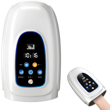 Hand Massager with Heat and Compression, NAVESO Cordless Hand Massage with 3 Modes, 5 Levels, Hands Massager Machine with Timer Function for Relaxation Painrelief