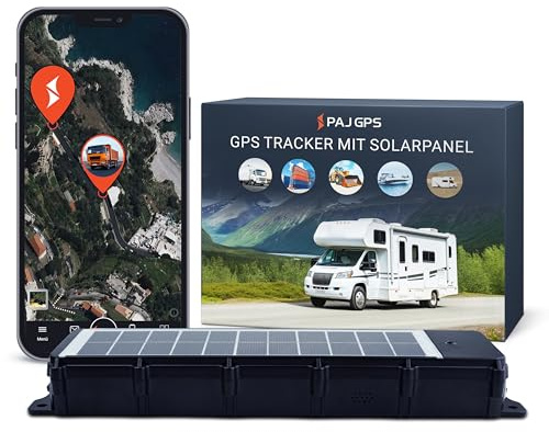 SOLAR Finder 4G GPS-Tracker mit 3 Monate Premium ABO, Echtzeitortung | Solarpanel Für Extralange Akkulaufzeit - Echtzeitortung, Alarme - Geozaun - USB C AnschlussStandortverlauf
