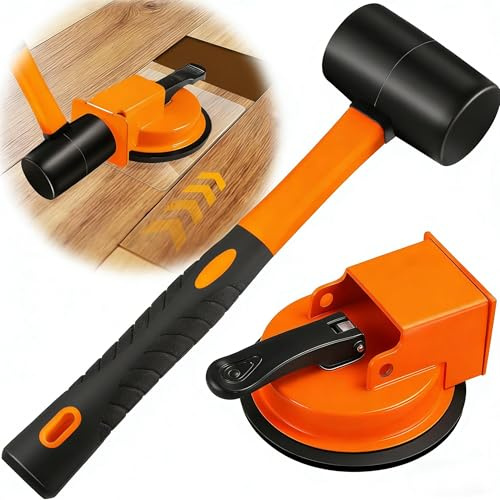 Utensile in laminato con leva, strumento di riparazione per pavimenti in laminato con martello, strumento di posa per pavimenti in laminato, robusta pinza con ventosa per fughe e piastrelle