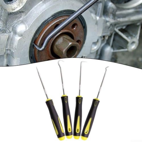 Set di 4 pezzi in acciaio temprato con gancio per uso automobilistico, tra cui guarnizione ad anello e guarnizione di estrazione (corto)