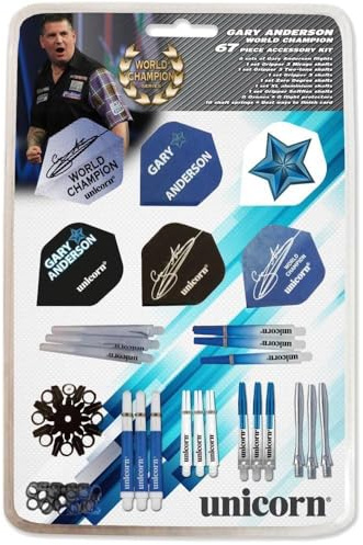 Unicorn Accessory Pack Gary Anderson World Champion, 64-teiliges Tune-Up Kit