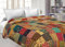Sophia Art Couverture matelassée à Motifs Floraux de Style Vintage en Coton brodé au Point Kantha, confectionnée à la Main au Rajasthan - Couette/Couverture/Gudari/Couvre-lit réversible -Multicolore