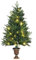 HOMCOM 1.2m 4ft Christmas Tree Entrance Décor 750 Tips Xmas Pre-lit Tree 80 LED with Vase Base