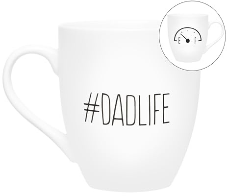 Pearhead #Dadlife Coffee Mug for Dad – 16 oz Ceramic Coffee Cup, Funny New Dad Gift, Father’s Day Gift for Men