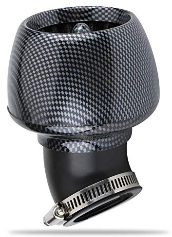 Filtros de aire para moto Qiilu Limpiador de filtro de aire Fibra de carbon (35 mm)