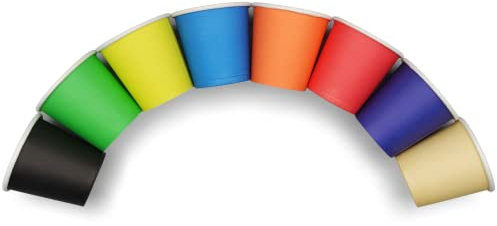 1600/400/50 Mini vasos de papel 75 ml reciclables desechables biodegradables compostables Premium Quality Agua Café Cálido Leche Espresso Maquinilla Corto Largas Tazas (Azul, 50)