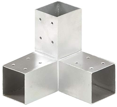 Tidyard Pfostenverbinder Y-Form 3 Hülsen Balkenschuh Holzverbinder Eckverbinder Pfostenecke Balken Verbinder Feuerverzinkt Verzinktes Metall
