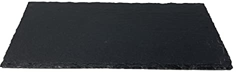 Tableware HTUK® - Tabla de servir de pizarra natural rústica rectangular para quesos de pizarra (40 x 20 cm)