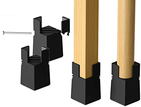 Sephyroth Verstellbare Betterhöhungen, Möbelerhöhungen mit Schraubklemme. Tischbeinverlängerung. Schreibtischstuhlbeine. Passend für quadratische und runde Beindurchmesser von 2,2 cm – 4,1 cm, 4